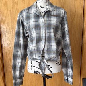 Harley Davidson cropped flannel